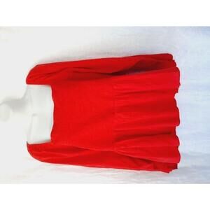 Women's Old Navy Red Long Sleeve smocked Ruffle top XXL